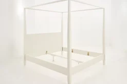 Des Lits^Flamant Cape Cod, Lit A Baldaquin, Blanc, 160 Cm