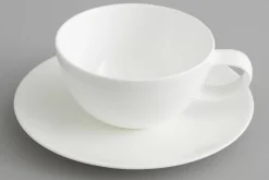 Assiettes, Plats Et Bols^Flamant Cathy, Tasse Et Soucoupe, Porcelaine, Blanc, 200Ml