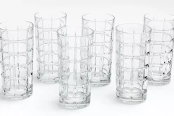 Lunettes^Flamant Chopin, Grand Verre, Coupe A La Main, Ensemble De 6