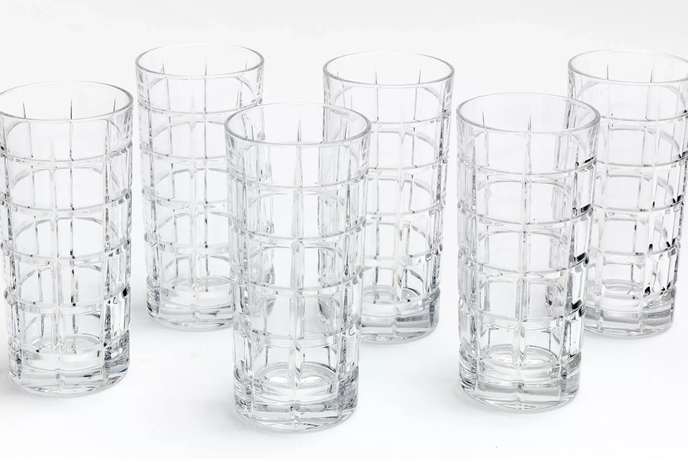 Lunettes^Flamant Chopin, Grand Verre, Coupe A La Main, Ensemble De 6