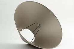 Eclairage^Flamant Circum, Abat-Jour, Naturel Et Argent, Conique, 55 Cm