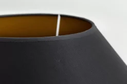 Eclairage^Flamant Circum, Abat-Jour, Noir Et Or, Conique, 55 Cm
