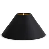Eclairage^Flamant Circum, Abat-Jour, Noir Et Or, Conique, 23 Cm