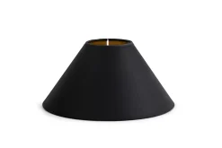 Eclairage^Flamant Circum, Abat-Jour, Noir Et Or, Conique, 23 Cm