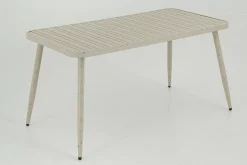 Tables De Jardin^Flamant Claire, Table De Jardin, 150X75, Blanc Retro