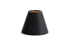 Eclairage^Flamant Clips, Abat-Jour, Noir Et Dore, Conique, 14 Cm