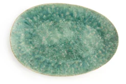 Assiettes, Plats Et Bols^Flamant Cresta, Assiette De Service, Ceramique, Turquoise, Ovale