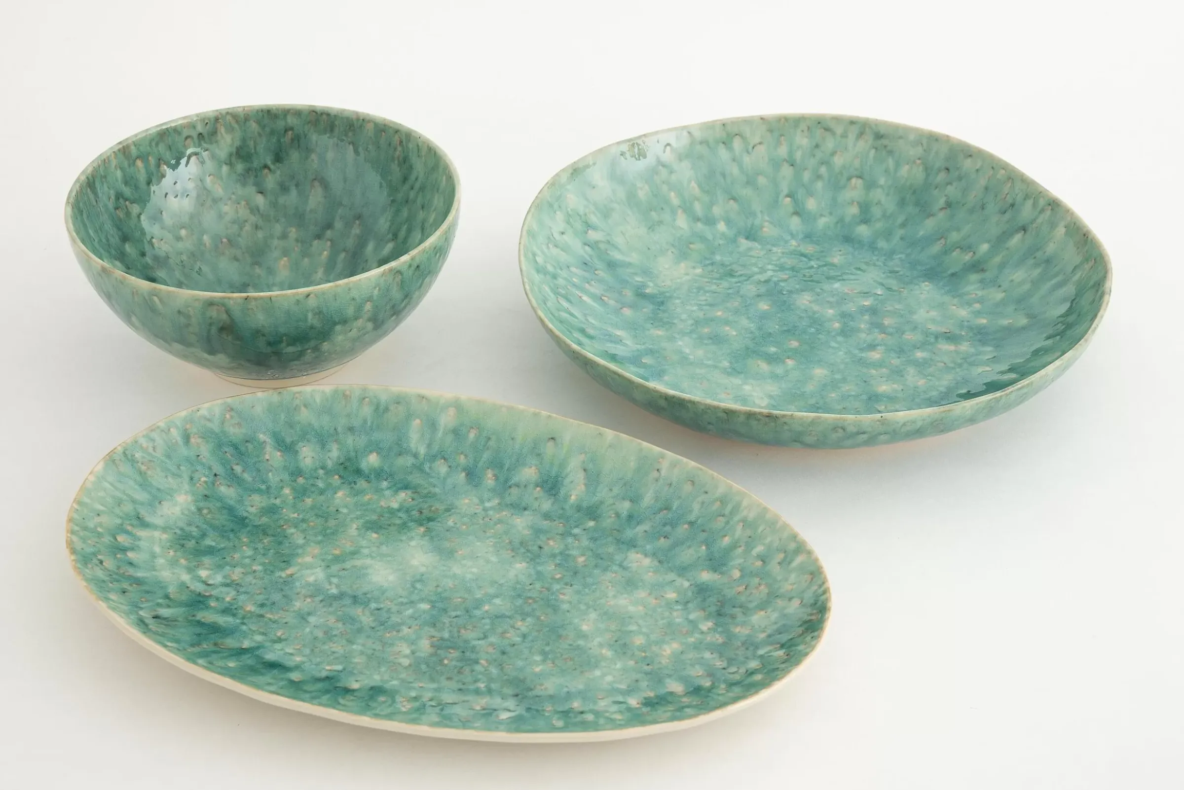 Assiettes, Plats Et Bols^Flamant Cresta, Bol De Service, Ceramique, Turquoise, Rond, 37Cm