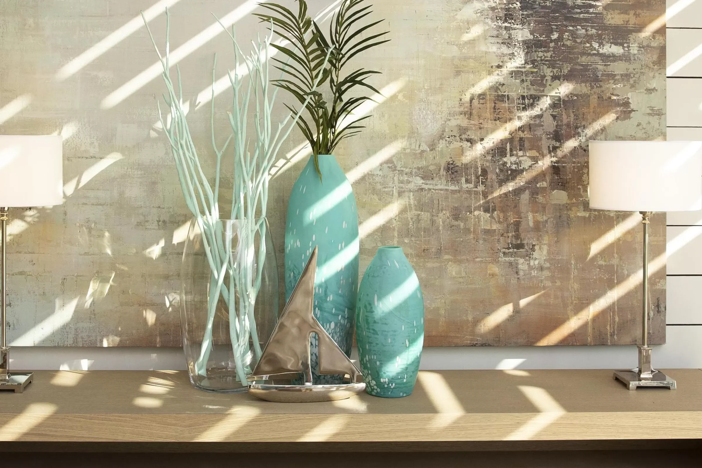 Décoration^Flamant Dego, Vase, Verre, Turquoise, S