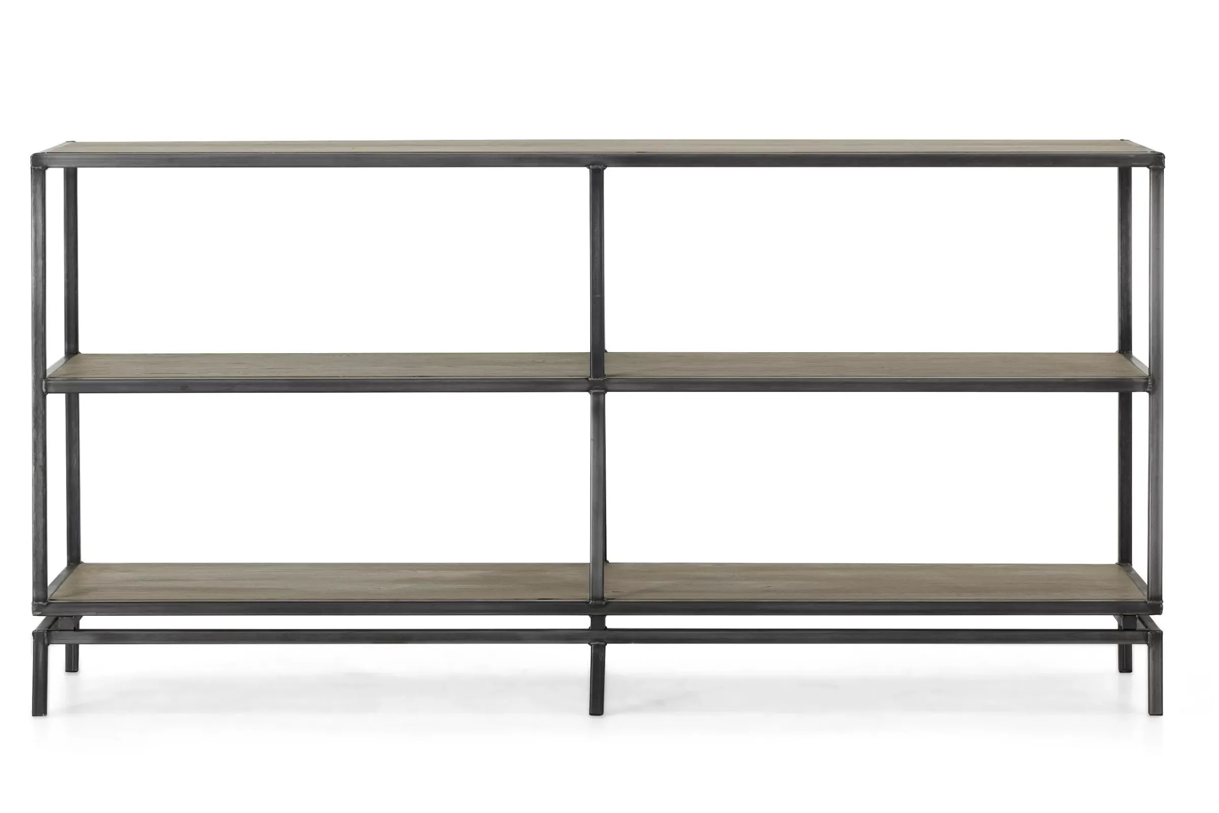Table A Cafe^Flamant Farra, Table Console, Chene Patine Et Fer