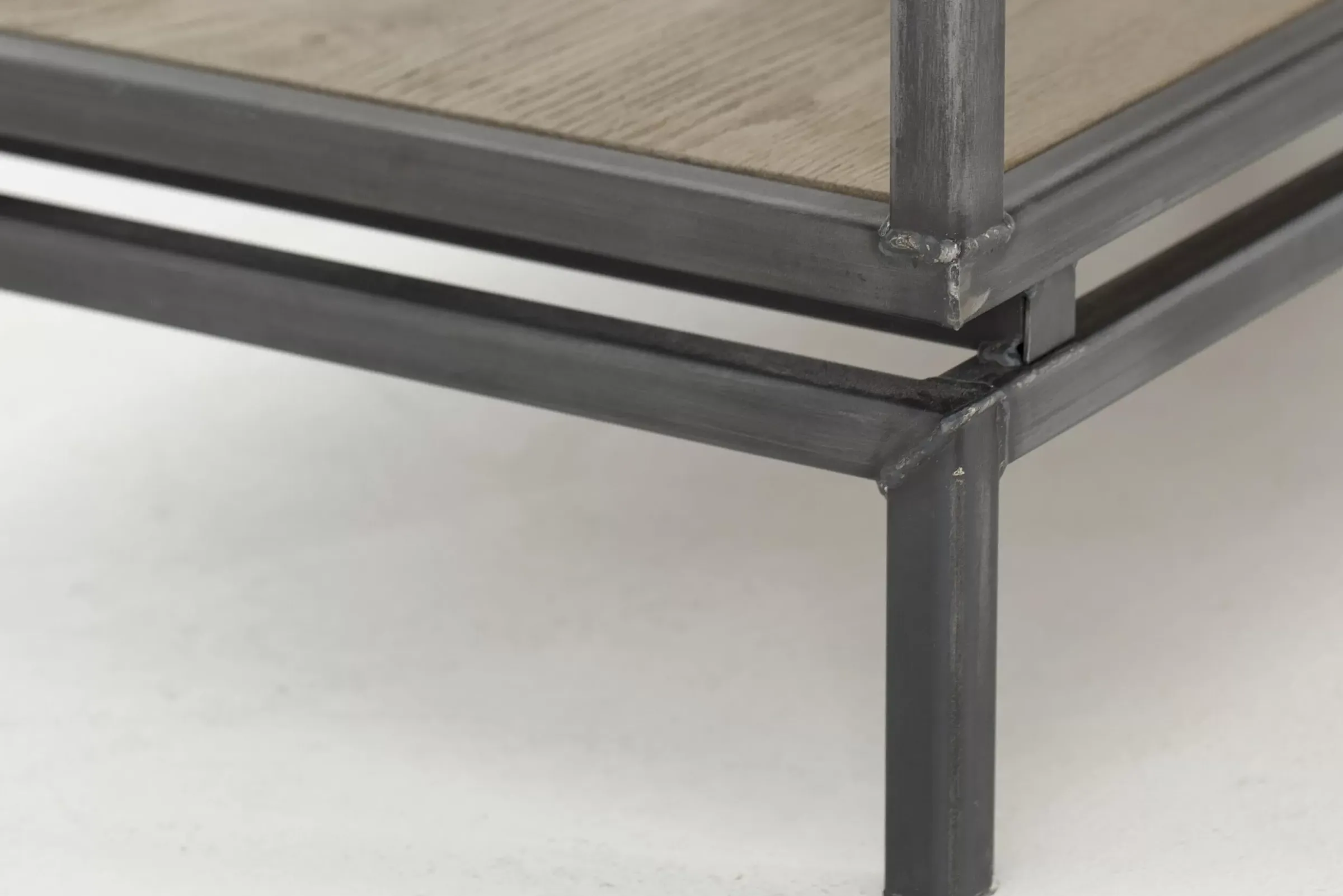 Table A Cafe^Flamant Farra, Table Console, Chene Patine Et Fer