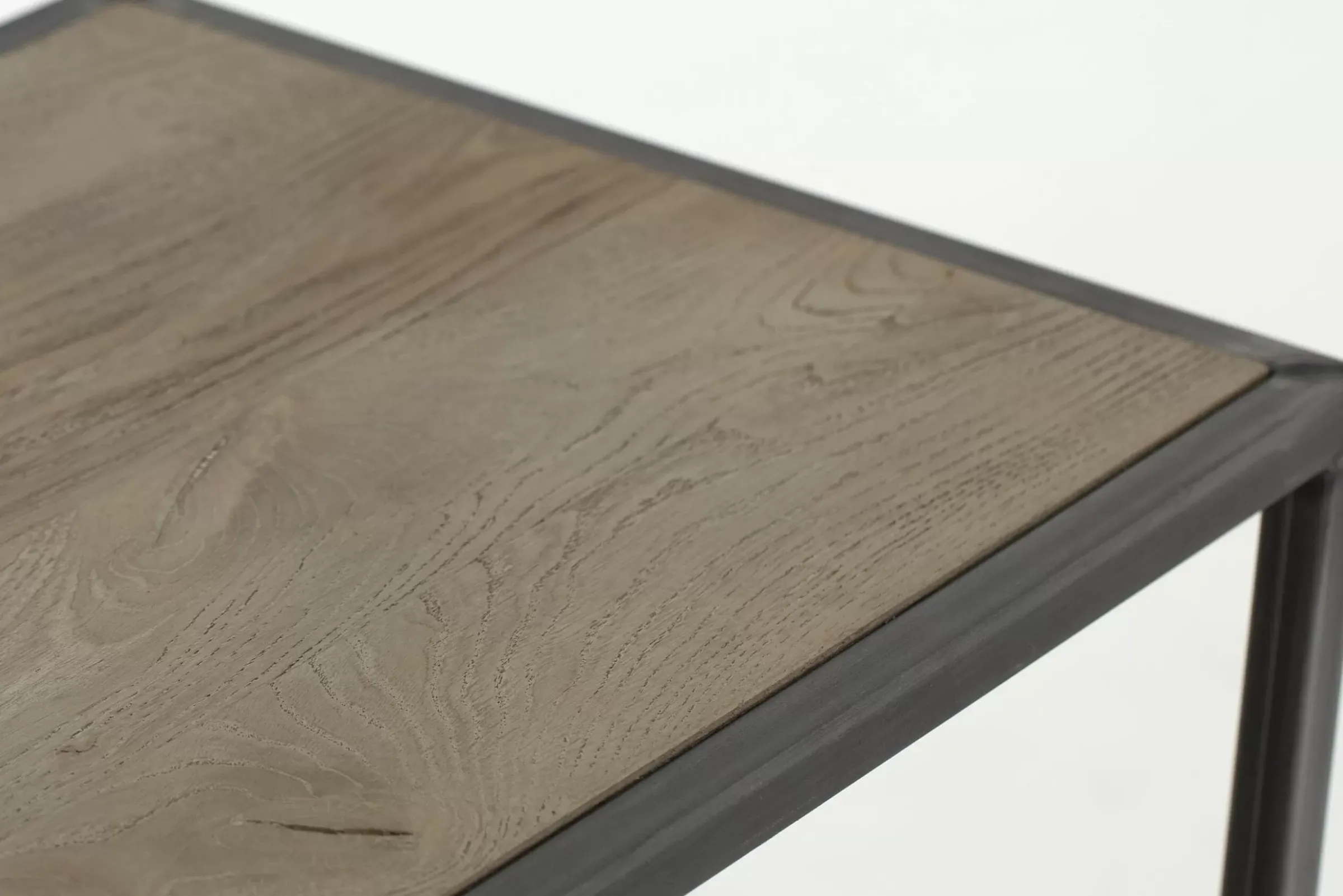 Table A Cafe^Flamant Farra, Table Console, Chene Patine Et Fer