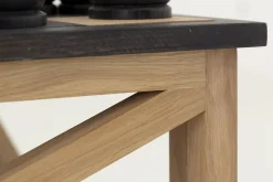 Table A Cafe^Flamant Flandre, Base En Echiquier, Chene