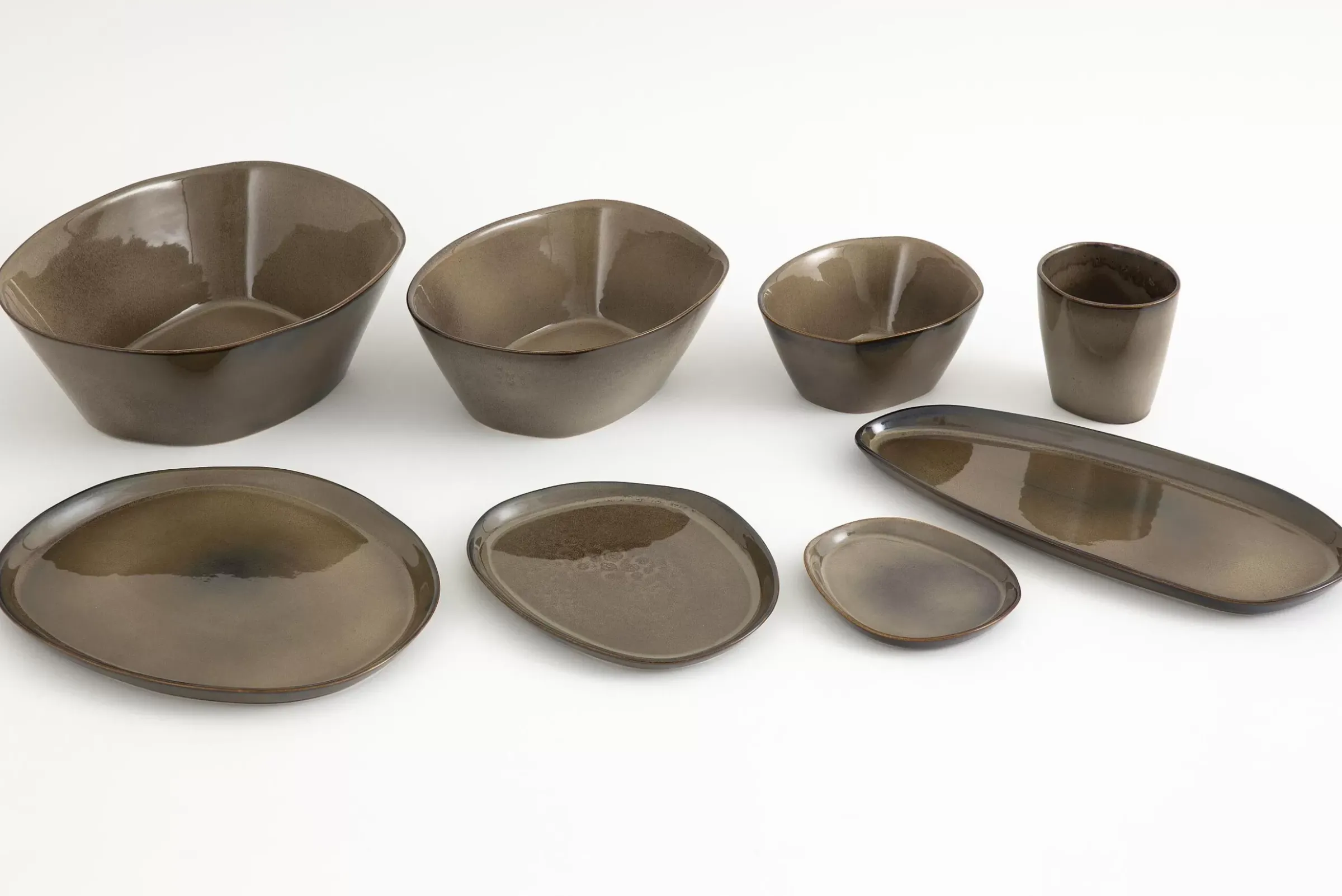Assiettes, Plats Et Bols^Flamant Forme, Assiette, Kaki, 28,5Cm
