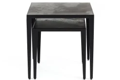 Table A Cafe^Flamant Georgion, Table D'Appoint, Carree, Set De 2