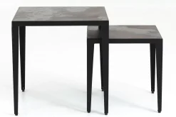 Table A Cafe^Flamant Georgion, Table D'Appoint, Carree, Set De 2
