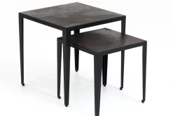 Table A Cafe^Flamant Georgion, Table D'Appoint, Carree, Set De 2