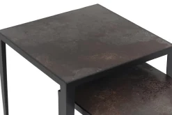 Table A Cafe^Flamant Georgion, Table D'Appoint, Carree, Set De 2
