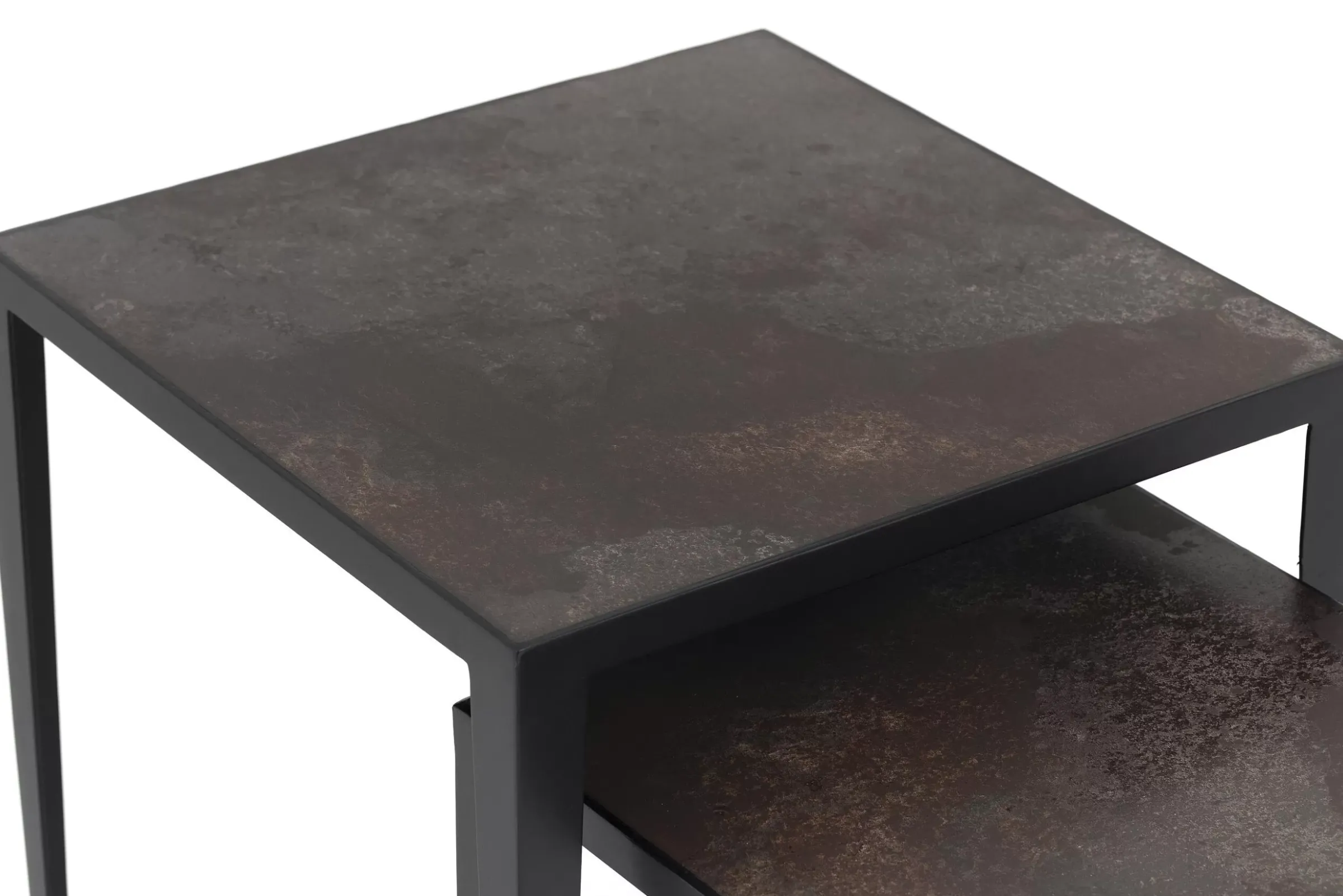 Table A Cafe^Flamant Georgion, Table D'Appoint, Carree, Set De 2