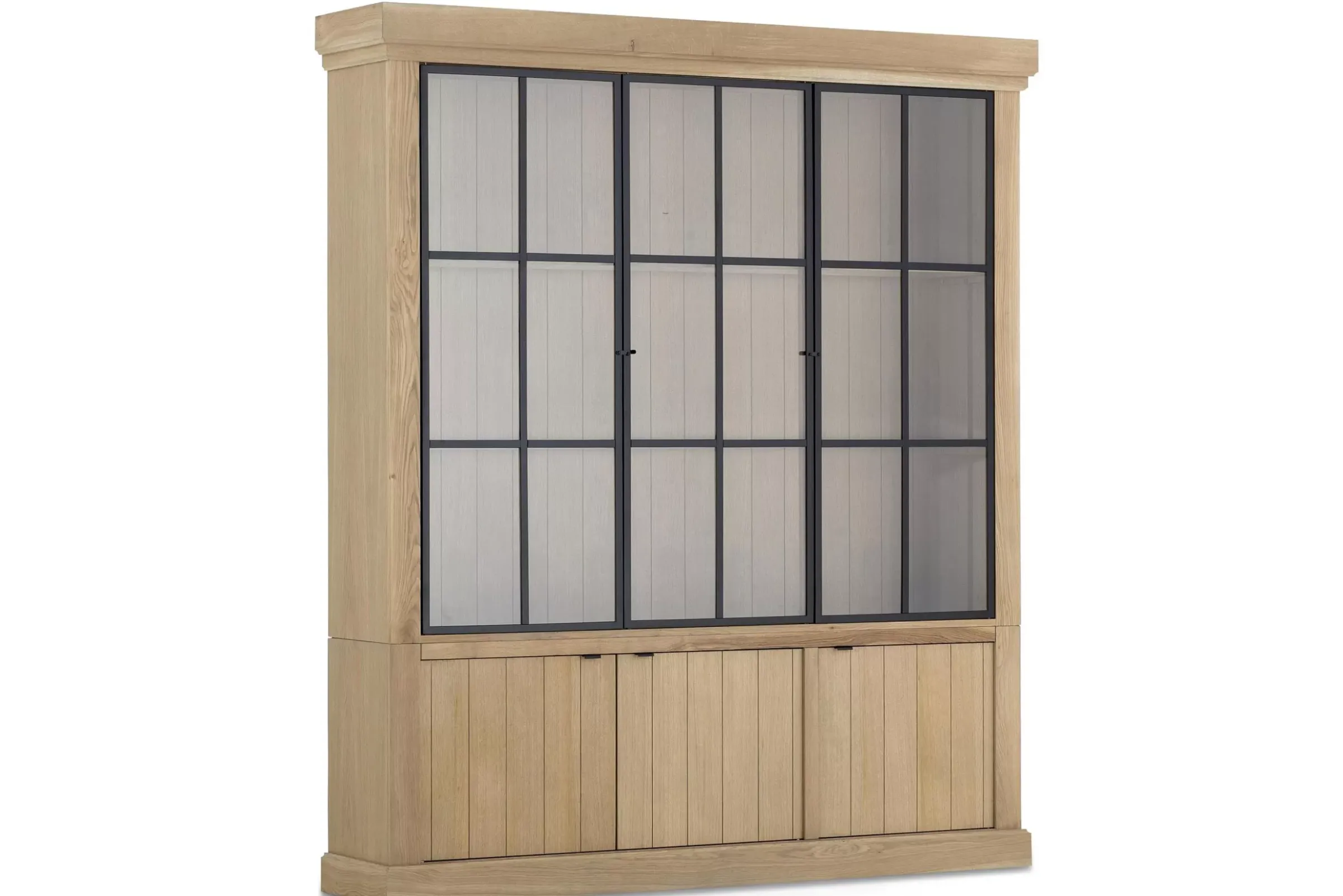 Placards^Flamant Iron Jason, Armoire, Chene Patine, 3 Portes En Fer