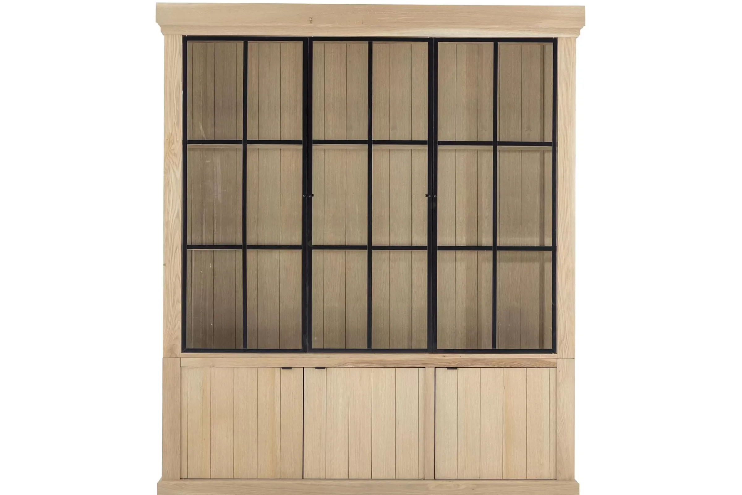 Placards^Flamant Iron Jason, Armoire, Chene Patine, 3 Portes En Fer