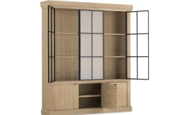 Placards^Flamant Iron Jason, Armoire, Chene Patine, 3 Portes En Fer