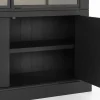 Placards^Flamant Iron Jason, Armoire, Noir, Chene, 3 Portes En Fer