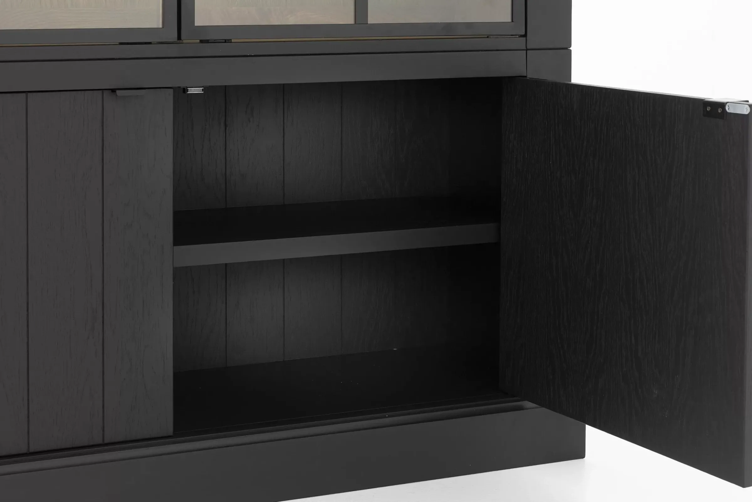 Placards^Flamant Iron Jason, Armoire, Noir, Chene, 3 Portes En Fer
