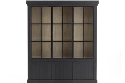 Placards^Flamant Iron Jason, Armoire, Noir, Chene, 3 Portes En Fer