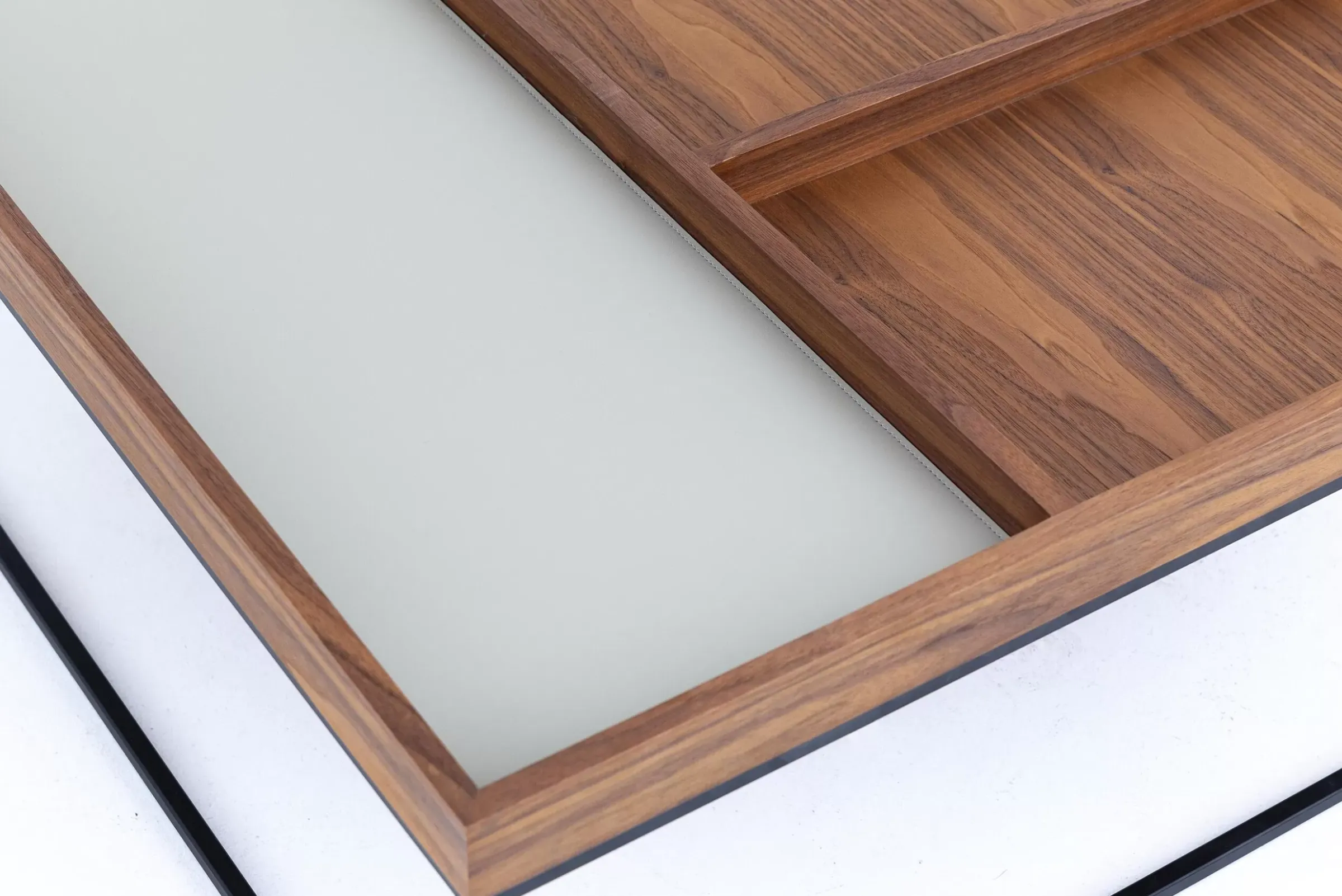 Table A Cafe^Flamant Jalon, Table Basse, Carree, Bois Et Metal