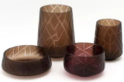 Décoration^Flamant Jelger, Bol, Verre, Fumee/Mauve, L