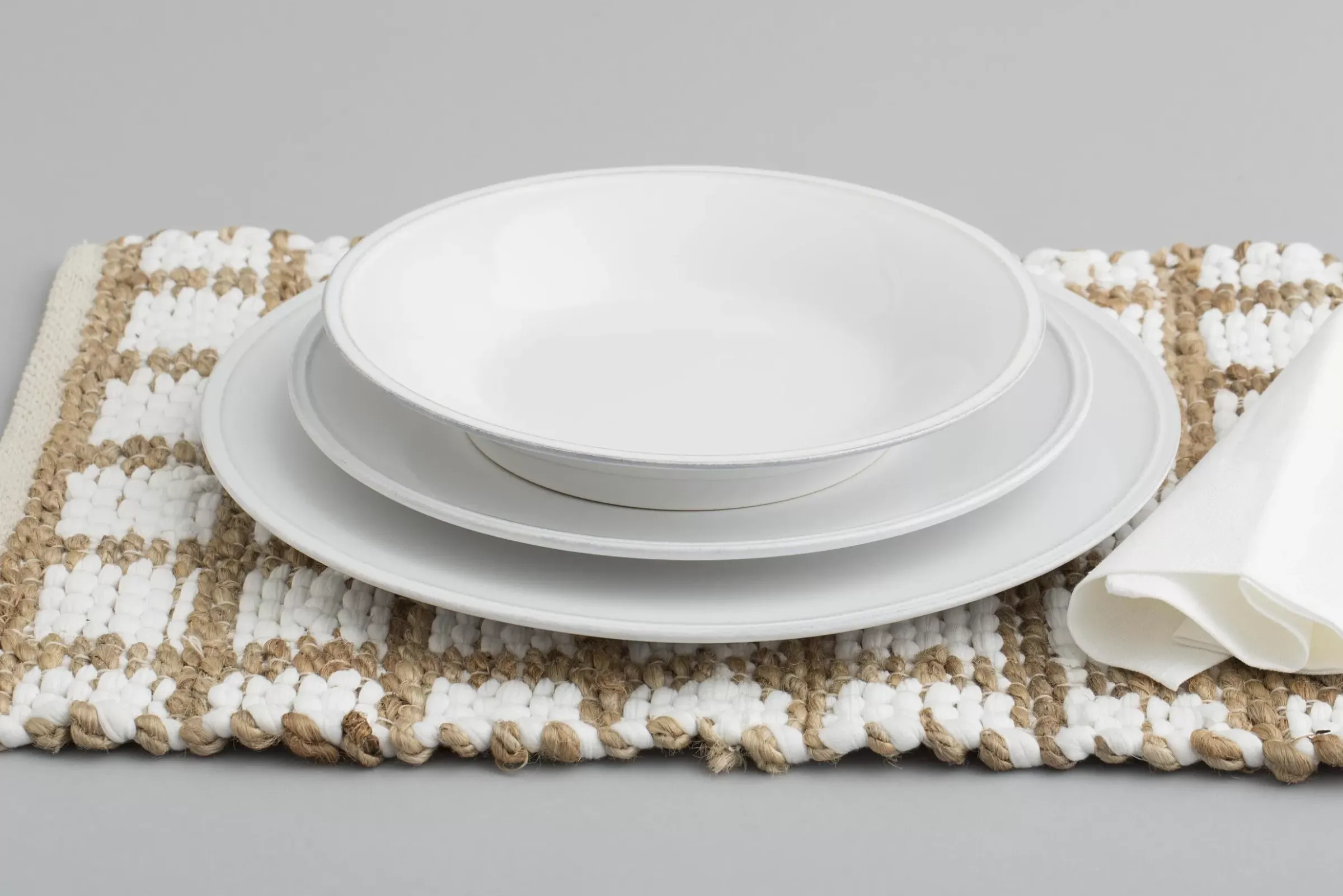 Assiettes, Plats Et Bols^Flamant Jille, Assiette Creuse, Ceramique, Blanc