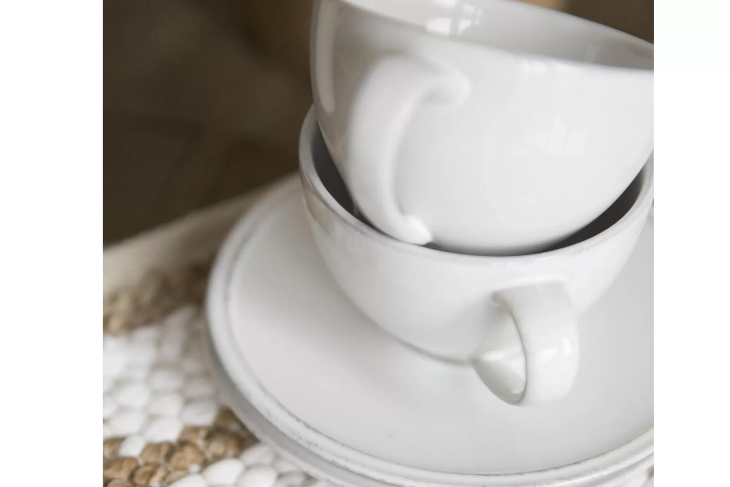 Assiettes, Plats Et Bols^Flamant Jille, Tasse Et Soucoupe, Ceramique, Blanc, S, 50Ml