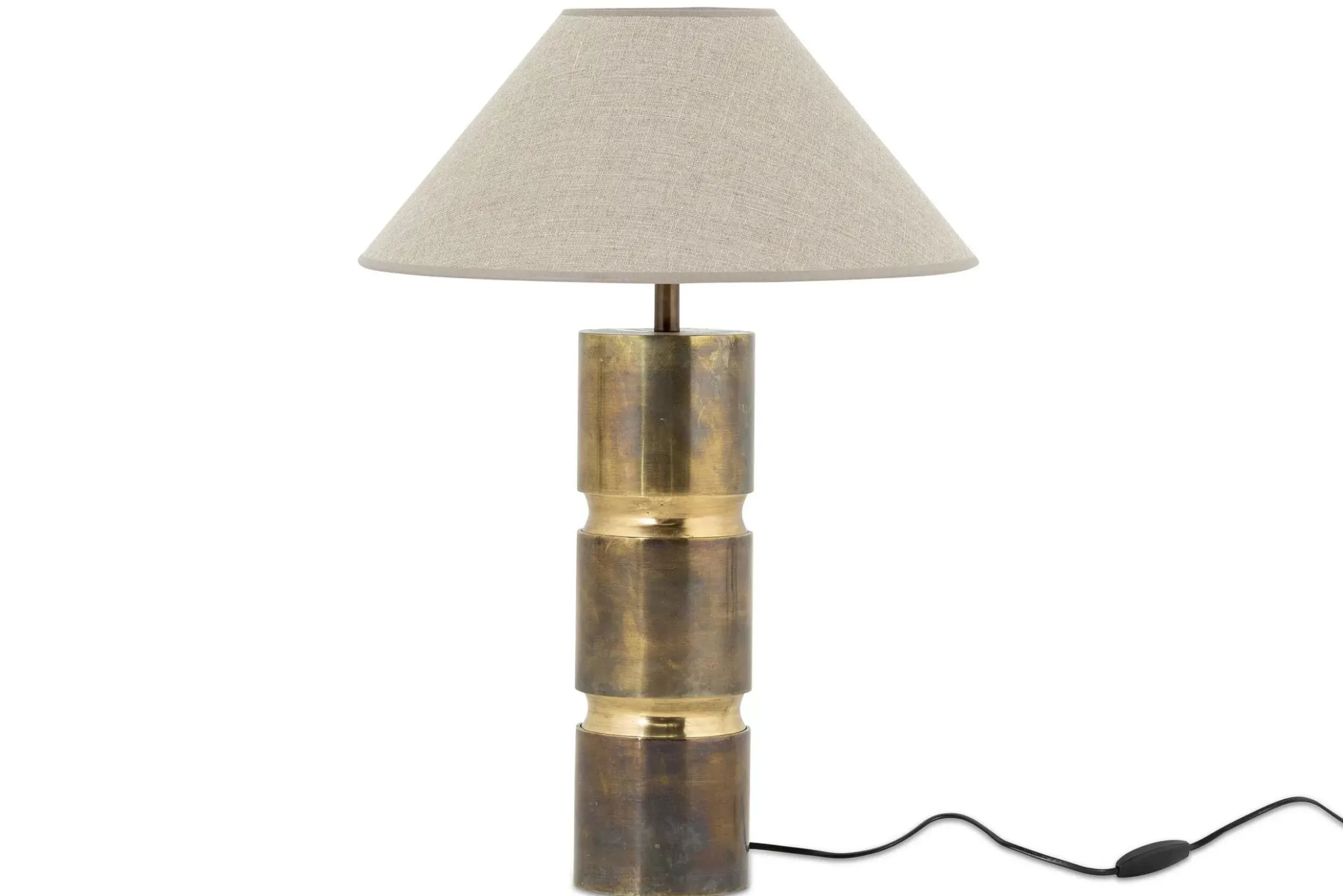 Eclairage^Flamant Jonne, Lampe De Table, Finition Laiton Antique