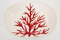 Assiettes, Plats Et Bols^Flamant Kao, Assiette De Service, Corail, Ovale