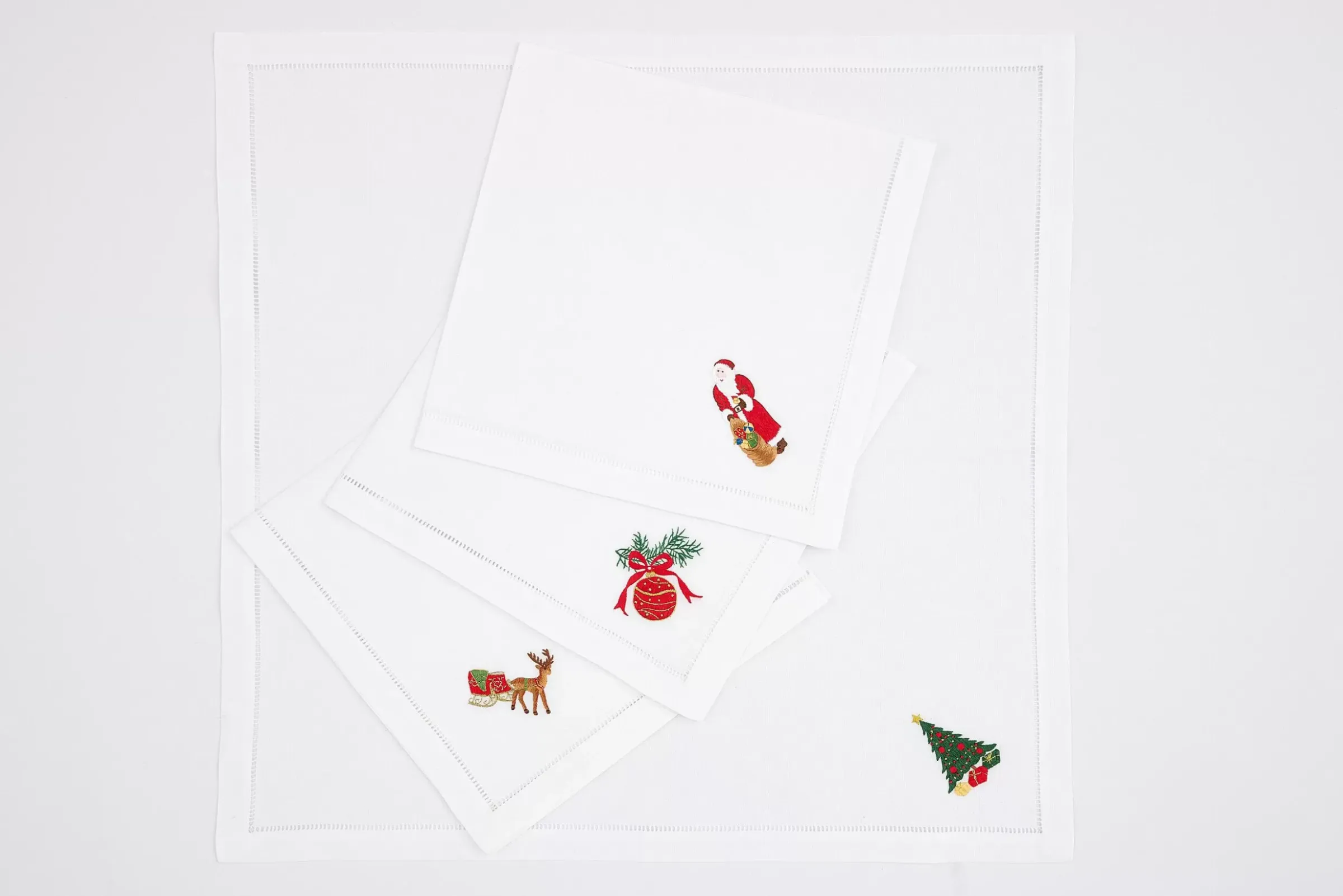 Textiles De Salle A Manger Et De Cuisine^Flamant Karoli, Serviette, Broderie, Lot De 4
