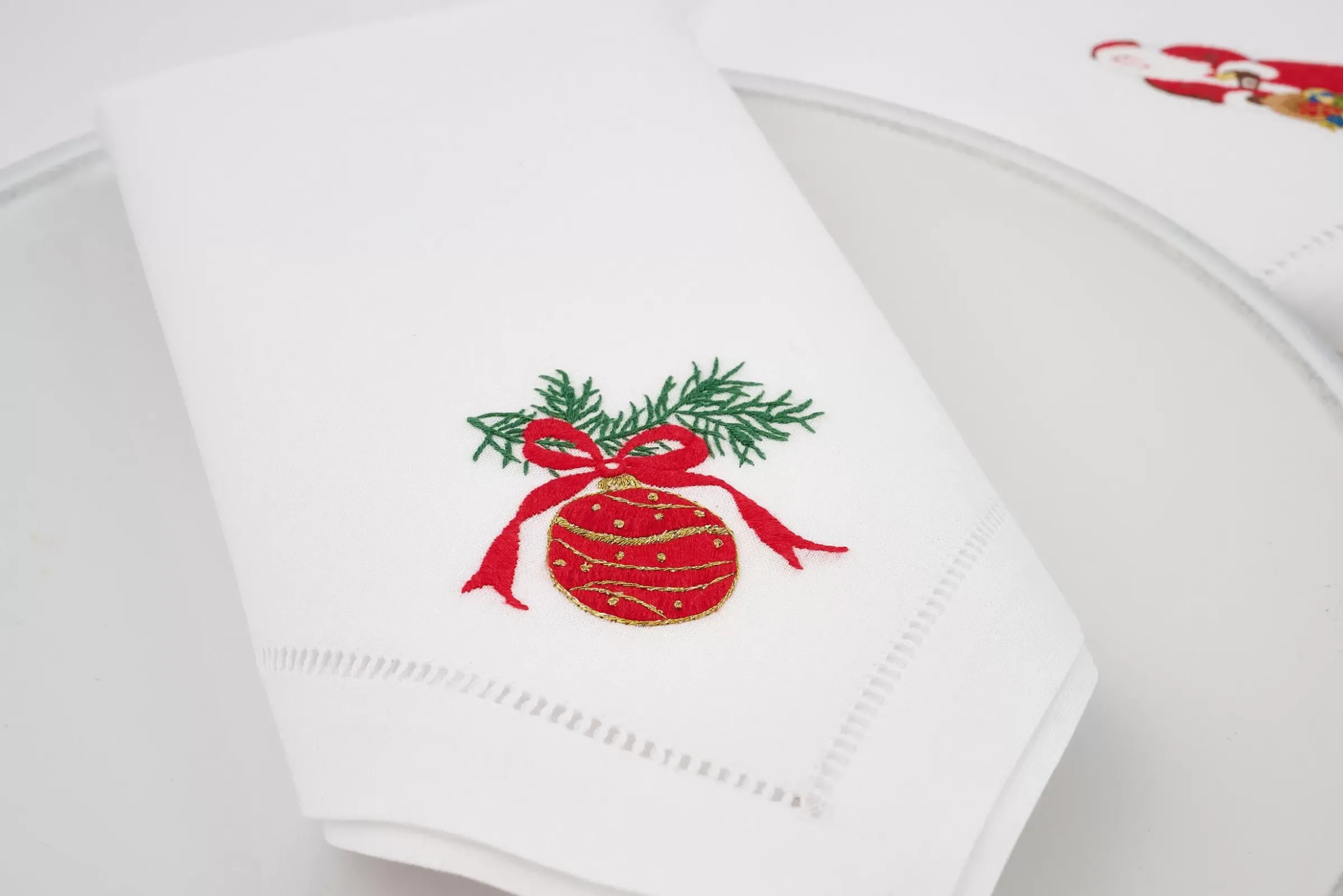Textiles De Salle A Manger Et De Cuisine^Flamant Karoli, Serviette, Broderie, Lot De 4