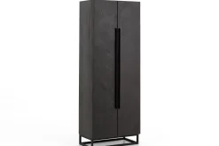 Placards^Flamant Lana, Armoire, Brun Fonce, 2 Portes