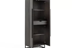 Placards^Flamant Lana, Armoire, Brun Fonce, 2 Portes