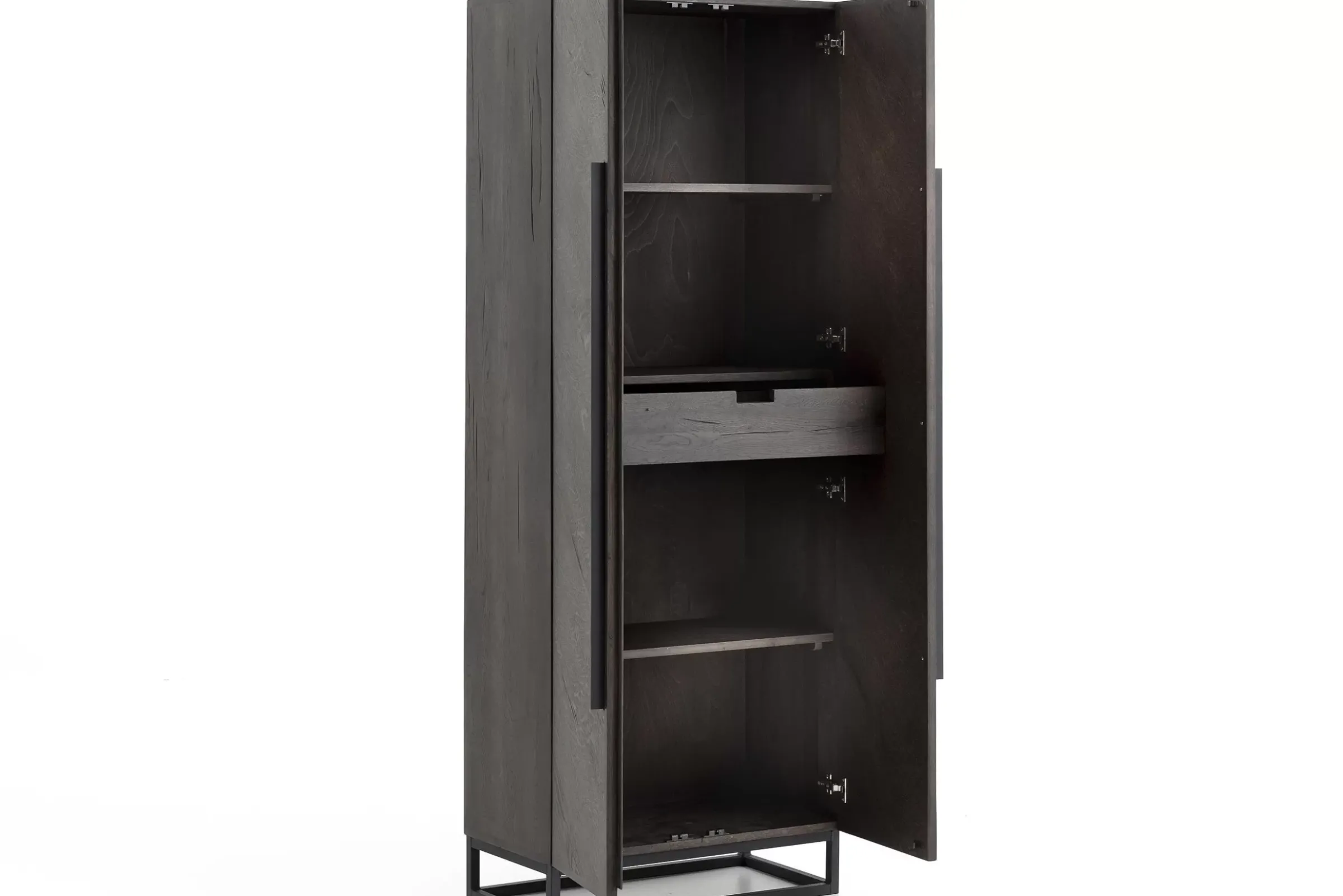 Placards^Flamant Lana, Armoire, Brun Fonce, 2 Portes