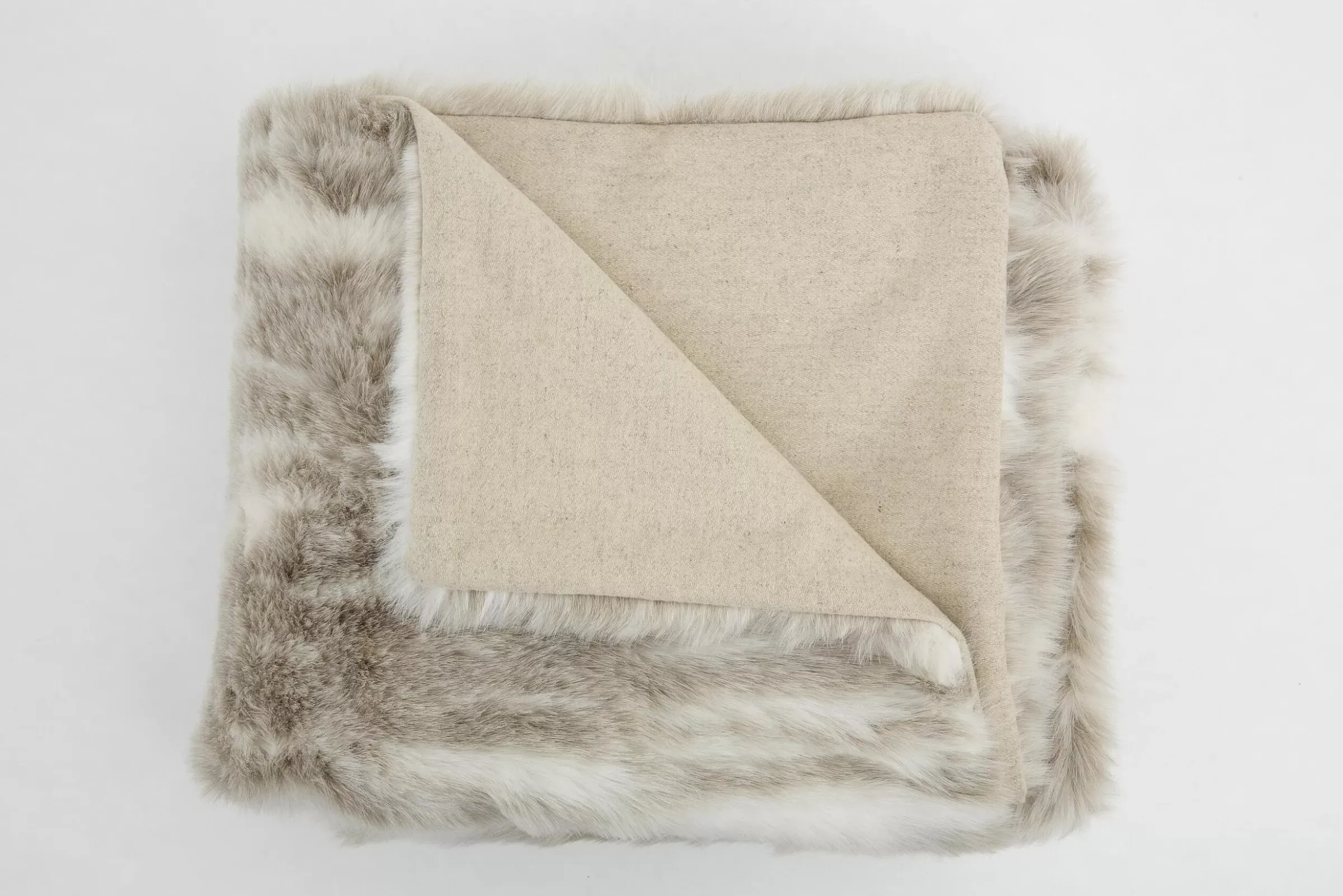 Textiles De Maison^Flamant Larkin, Plaid, Fausse Fourrure