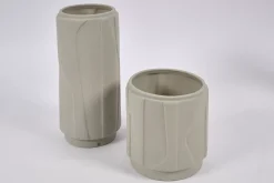 Décoration^Flamant Laurena, Vase, Ceramique, Gris, S