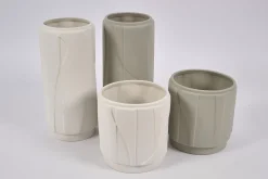 Décoration^Flamant Laurena, Vase, Ceramique, Gris, L