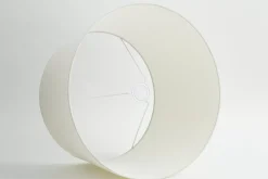 Eclairage^Flamant Lindro, Abat-Jour, Blanc Casse, Cylindre, 50 Cm