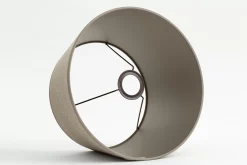 Eclairage^Flamant Lindro, Abat-Jour, Naturel Et Argent, Cylindre, 30 Cm
