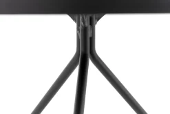 Table A Cafe^Flamant Madison, Table D'Appoint, Chene Et Metal, Ronde, 60 Cm, Marron Fonce