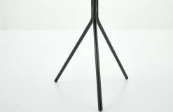 Table A Cafe^Flamant Madison, Table D'Appoint, Chene Et Metal, Ronde, 45 Cm, Marron Clair