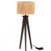 Eclairage^Flamant Maeve, Lampe De Table Avec Abat-Jour, Bois Et Raphia