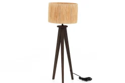 Eclairage^Flamant Maeve, Lampe De Table Avec Abat-Jour, Bois Et Raphia