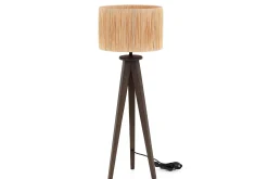 Eclairage^Flamant Maeve, Lampe De Table Avec Abat-Jour, Bois Et Raphia